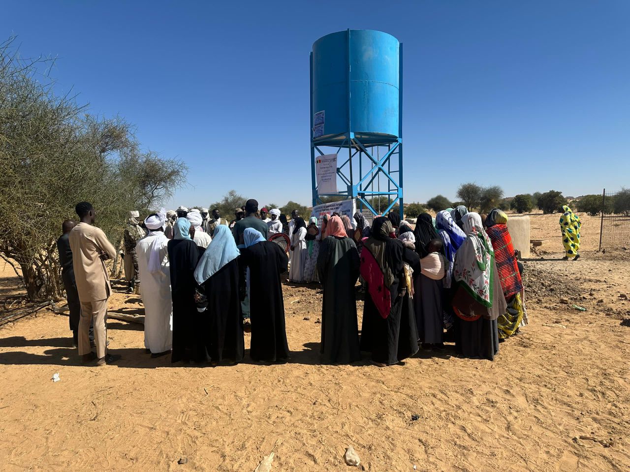 Community celebrating water tower inauguration