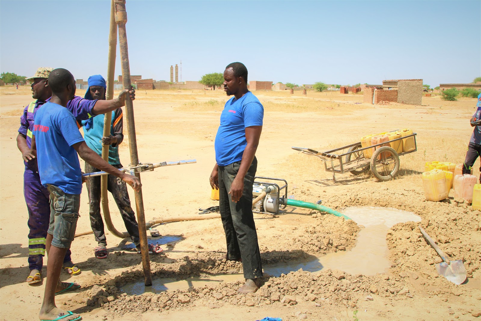 Drilling crew at work